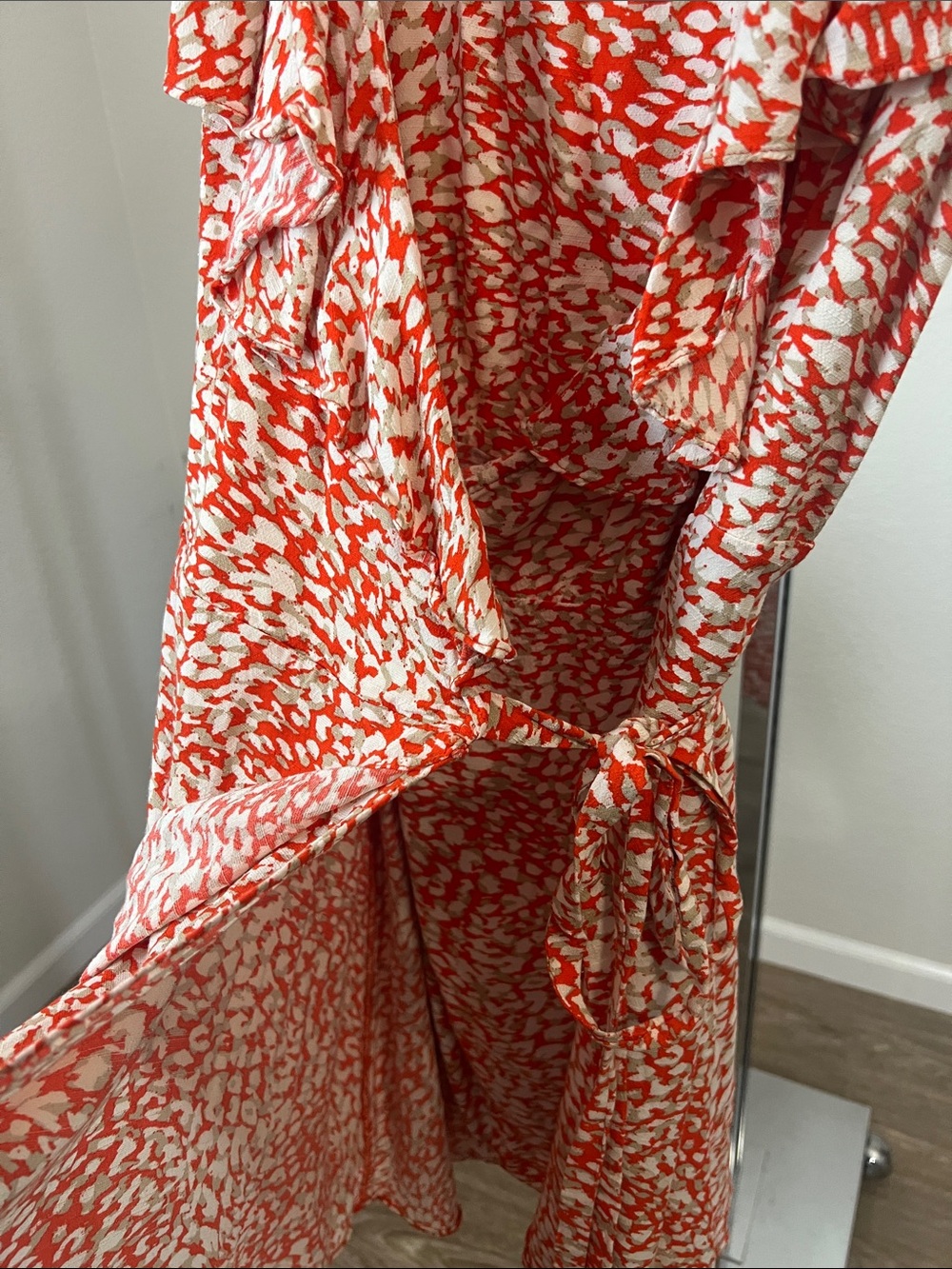 Free People Knee Length Wrap Dress size Large - Picture 6 of 6